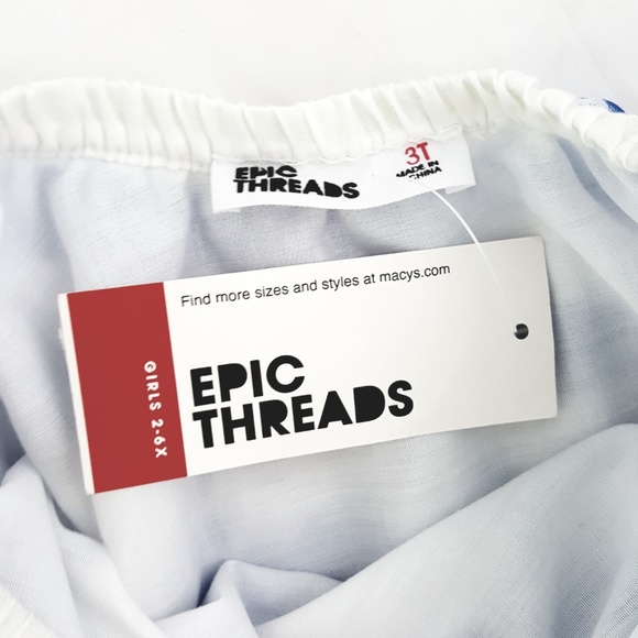 3/$30 //  Blue & White Stripe Tulle Skirt - Picture 7 of 7